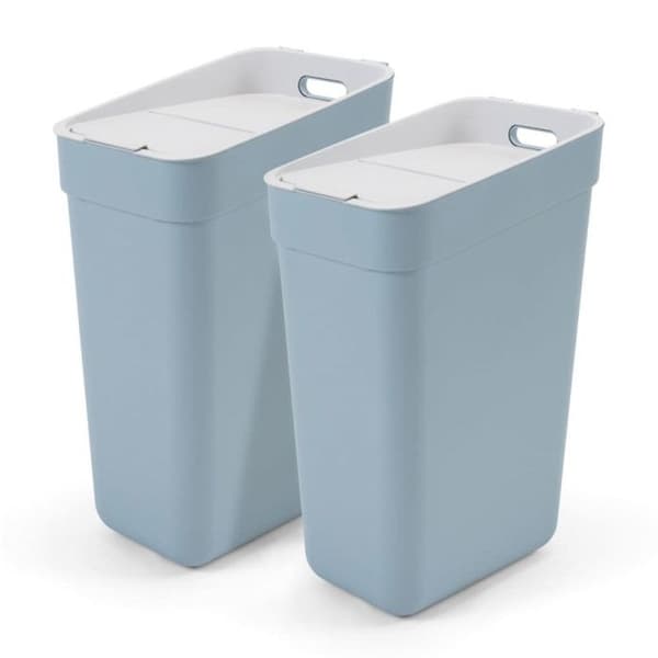 Curver bin, för återvinning, 30 liter, gråblå, redo att hämtas