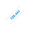 Miniatyrbillede 3 af 3: Brother laminated tape TZe-243 - Blue on white