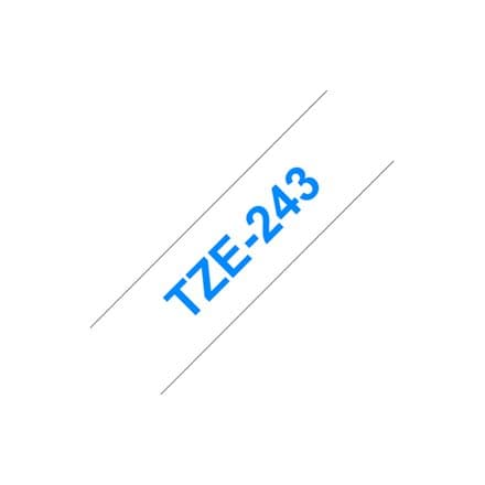 Brother laminated tape TZe-243 - Blue on white