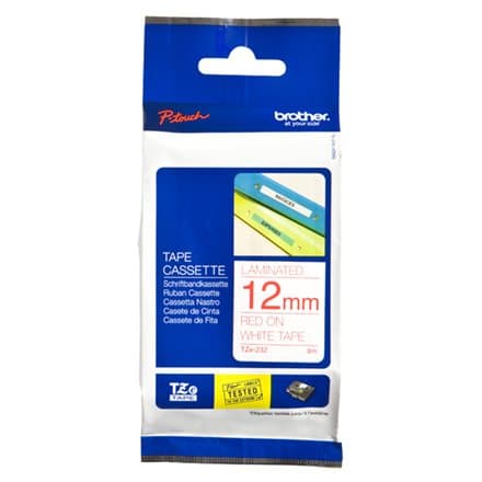 BROTHER P-Touch TZE-232 red on white 12mm