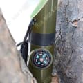 Miniatyrbild 3 av 4: TD® Outdoor Sju-i-ett multifunktionell Whistle Survival Whistle Rescue Whistle med LED-ljustermometer Kompass 7:e