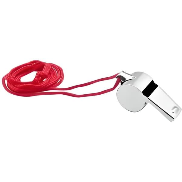 JPC metall visselpipa med sladd - Röd - Multisport