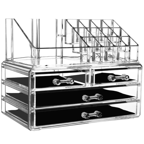 Makeup Organizer i akryl med 4 skuffer