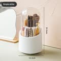 Miniatyrbillede 2 af 5: stor kapacitet 360 roterende makeup børste opbevaring tønde kommode øjenbryn blyant øjenskygge børste støvtæt med låg pen opbevaringsboks