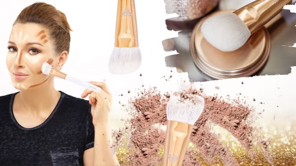 DOUGLAS CONTOURING ANSIGTSMAKEUP BLUSHER BRONZER PALET BRUSH