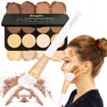 Miniatyrbillede 9 af 11: DOUGLAS CONTOURING ANSIGTSMAKEUP BLUSHER BRONZER PALET BRUSH