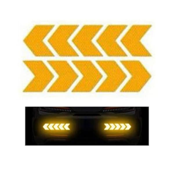 Effektfulla Slittåliga 5-Pack Pil Reflexremsor Orange Orange