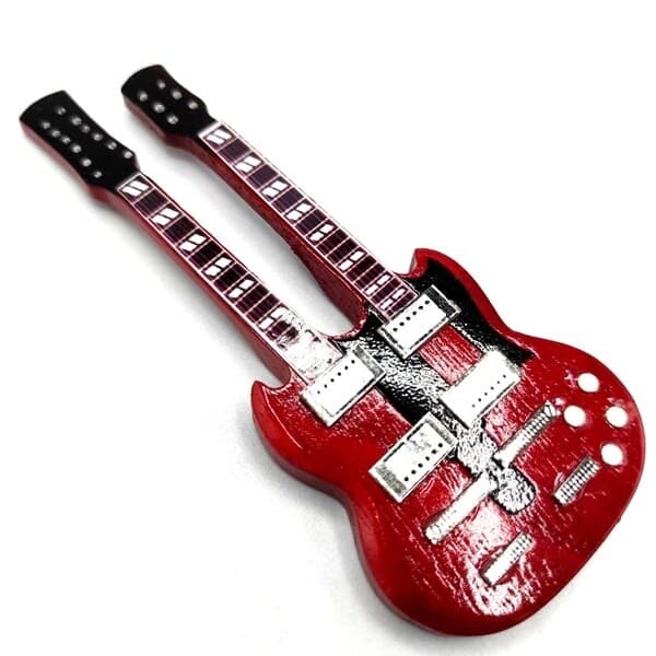 Magnet för kylskåp: Led Zeppelin - Jimmy Page - Gibson SG Double Neck