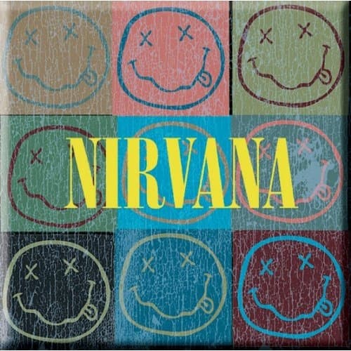 Nirvana Fridge Magnet: Smiley Blocks