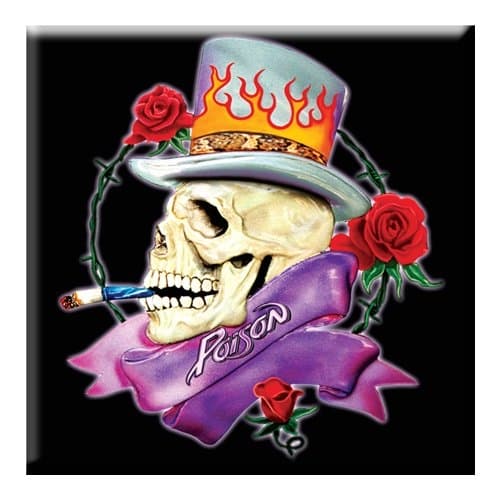 Poison Fridge Magnet: Skull