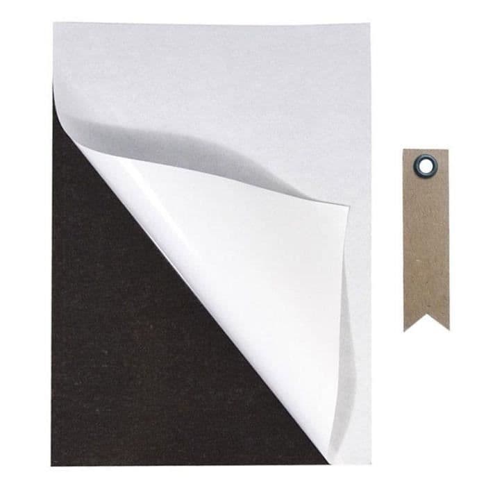 Självhäftande magnetark 21 x 29 cm + 20 st kraftetiketter