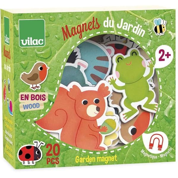 Utbildningsspel - Vilac - 8026 - Magneter Trädgård - Massivt trä - För barn från 24 månader till 8 år