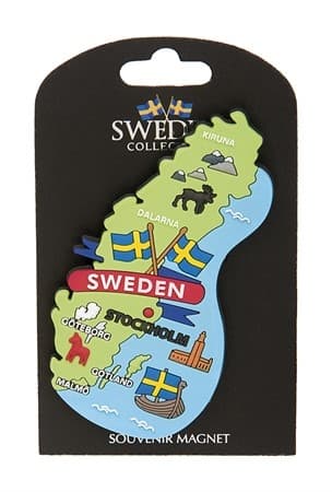 Sverige Souvenir Kort, Magnet