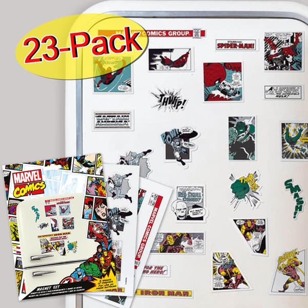 23-Pak - Marvel Køleskabsmagneter - Spider-man, Iron Man m.m.