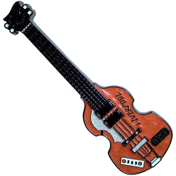 Rock Off Fridge Magnet: Mathew Street Brown Bass