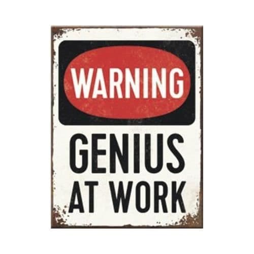 GENIUS PÅ JOBBET - MAGNET '6X8CM' NOSTALGIC ART NA14352