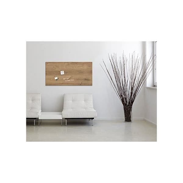 SIGEL GL258 Magnetisk glasskiva, 91 x 46 cm, naturligt trä, ljusbrun - Artverum