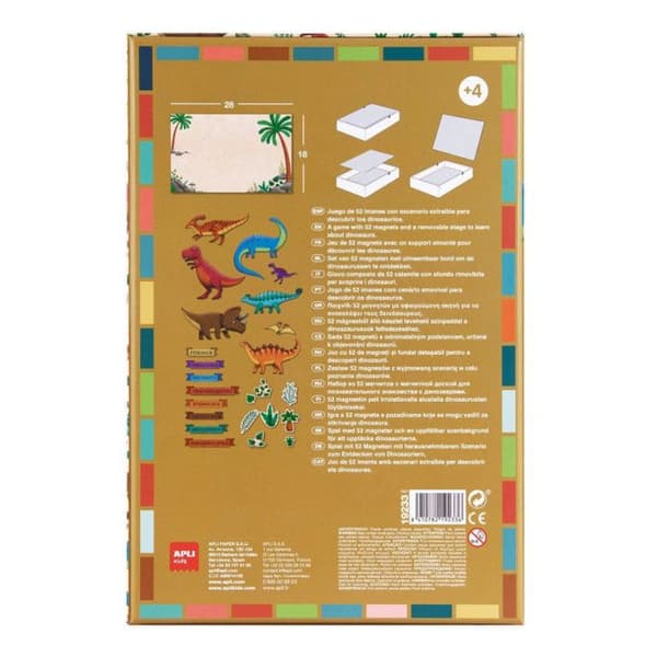 Spel - Magneter - Magnetpussel - Dinosaurier - Barn - Apli Kids