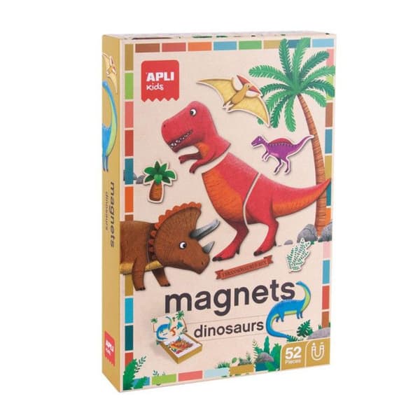 Spel - Magneter - Magnetpussel - Dinosaurier - Barn - Apli Kids