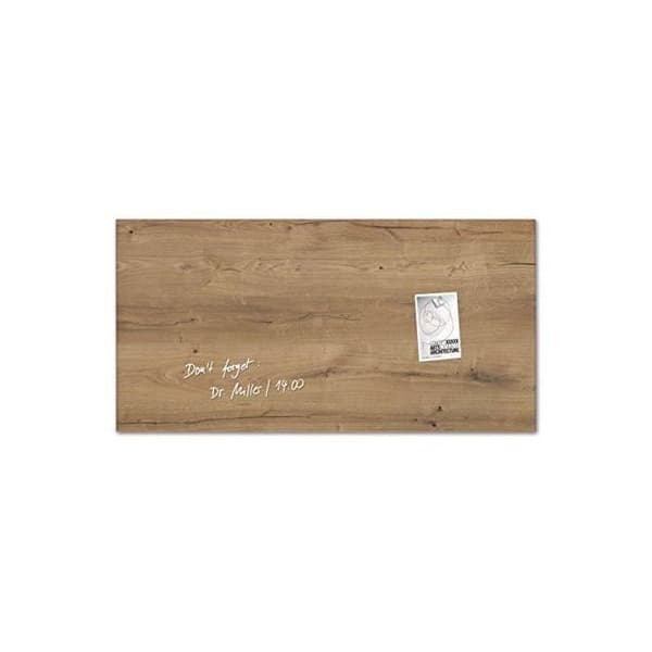 SIGEL GL258 Magnetisk glasskiva, 91 x 46 cm, naturligt trä, ljusbrun - Artverum