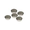 Miniatyrbild 1 av 2: Set med 5 superkraftiga 13Kg Diam 25 mm fästmagneter Krom
