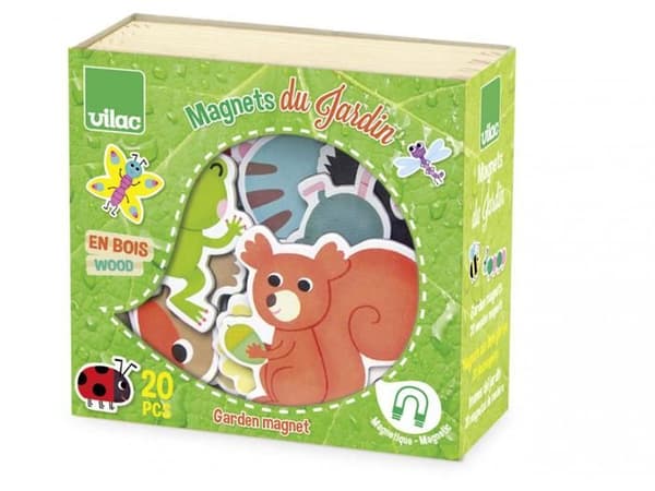 Utbildningsspel - Vilac - 8026 - Magneter Trädgård - Massivt trä - För barn från 24 månader till 8 år