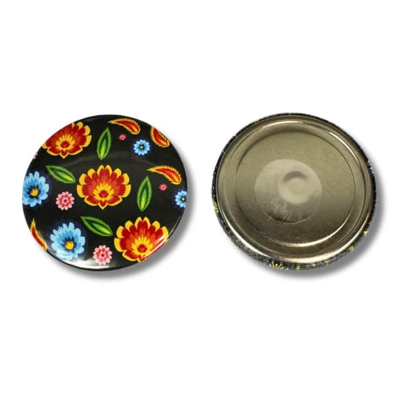 Magnet folkmusik Łowicz blommor svart
