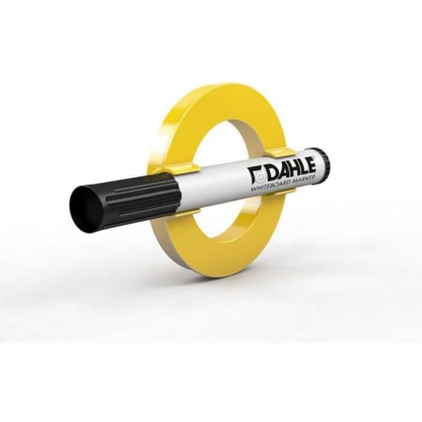 Magnet - DAHLE - Mega Magnet Circle XL - 80 mm - Gul - Med Stöd