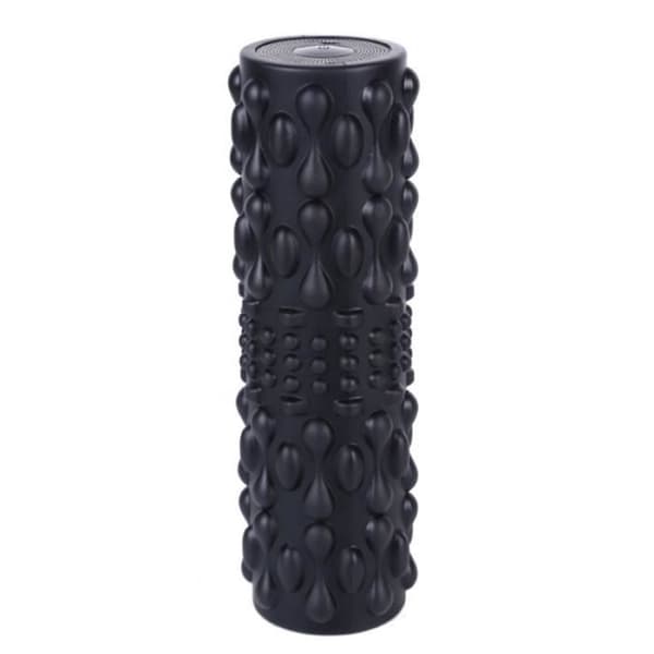 USB-vibrationselektrisk yogakolumn 5-hastighets massivt skumskaft Massage Stick Massager Rullande skaft PU-material