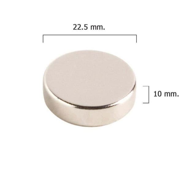 Rund neodym Wolfpack magnet 22,5 x 10 mm. (blister 1 enhet