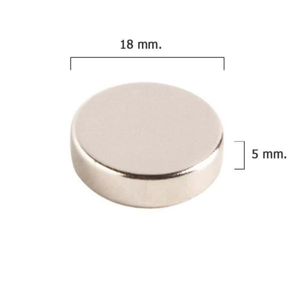 Wolfpack neodymmagnet rund 18 x 5 mm (blister 1 st