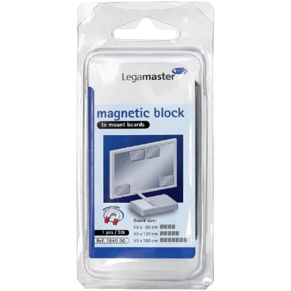 Självhäftande magnet - Legamaster - 1840 00 - 50 x 75 x 12 mm - 8 x 5,5 x 1,5 cm - 0,25 kg