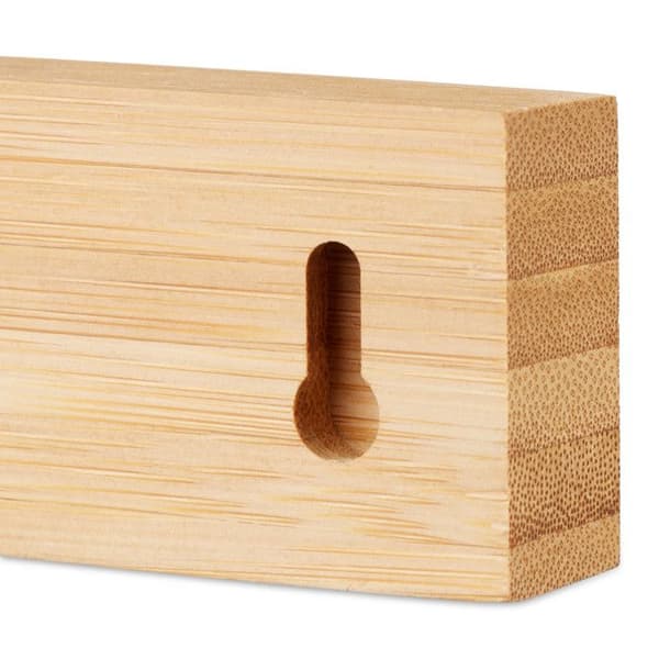 Relaxdays Bambu Magnetremsa 30 cm Köksbar Bestickkniv Magnethållare 4 Magneter, Natur