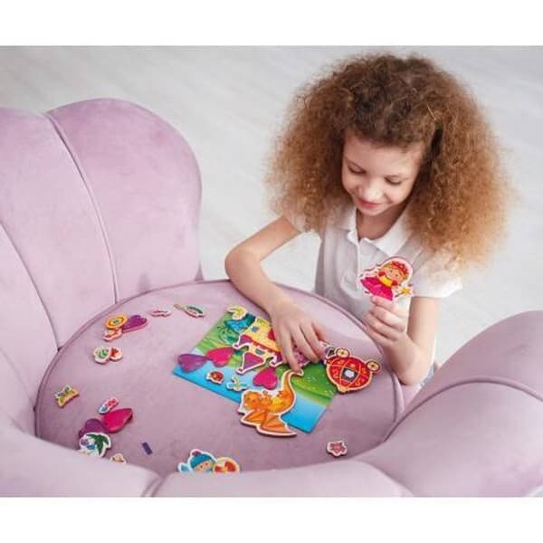 MAGNETISKT SPEL PRINSESSA OCH RIDDAR SPEL FÖR UTBILDNING MAGNETER RÖDABUGG