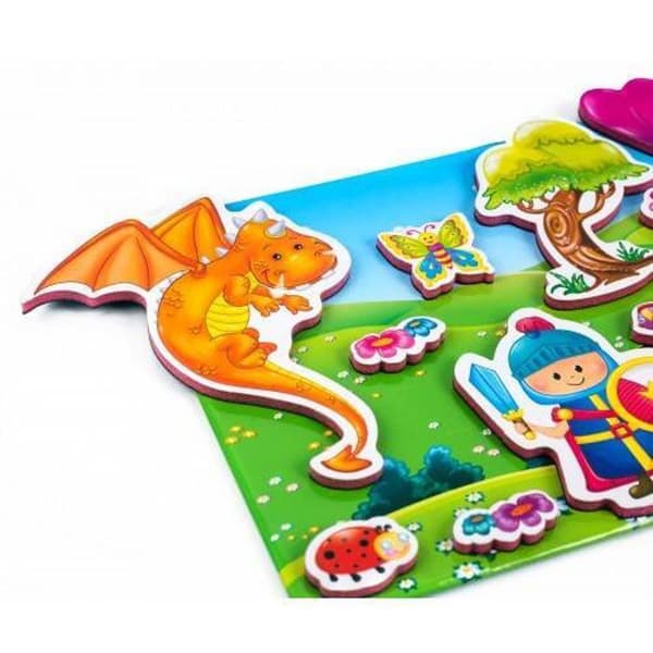 MAGNETISKT SPEL PRINSESSA OCH RIDDAR SPEL FÖR UTBILDNING MAGNETER RÖDABUGG