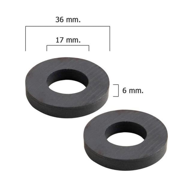 Magnet Wolfpack ferritring 36x17x6 mm (blister 2 st