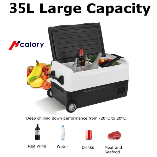 35L kompressorijäähdytyslaatikko AC110-240V autojääkaappi pyörillä