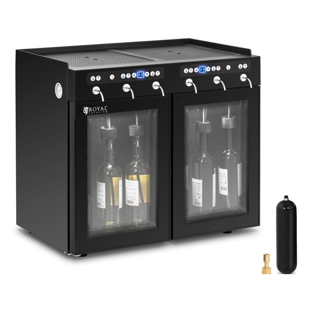 Royal Catering Vinkyl - Med dispenser - 6 flaskor