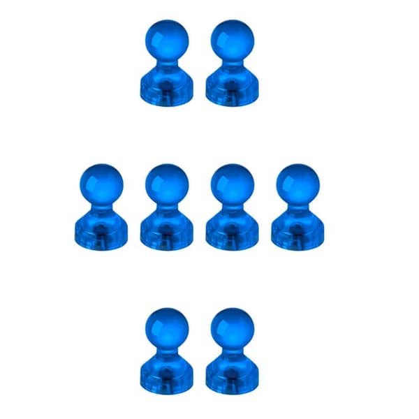 Køleskabsmagnet - Nålemagnet - Akryl - 8 stk. - Blå