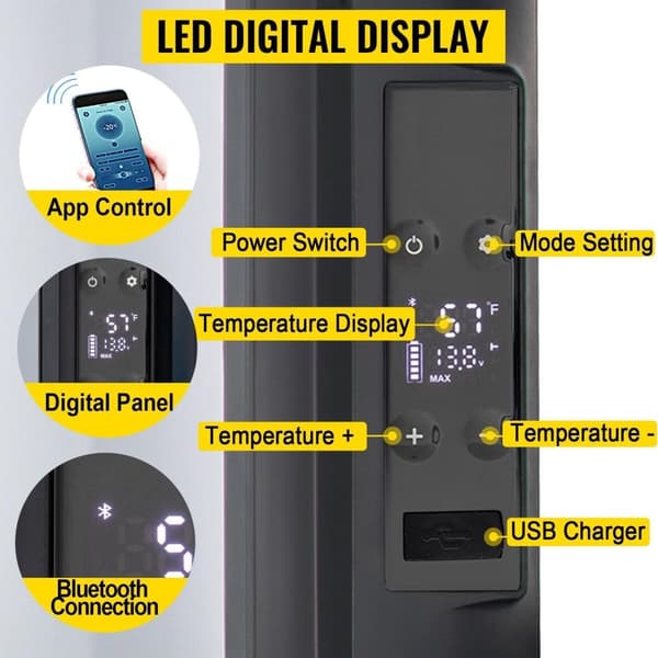 60W 30L bilkylskåp med digital kontrollpanel,effektiv kylning,humaniserad design