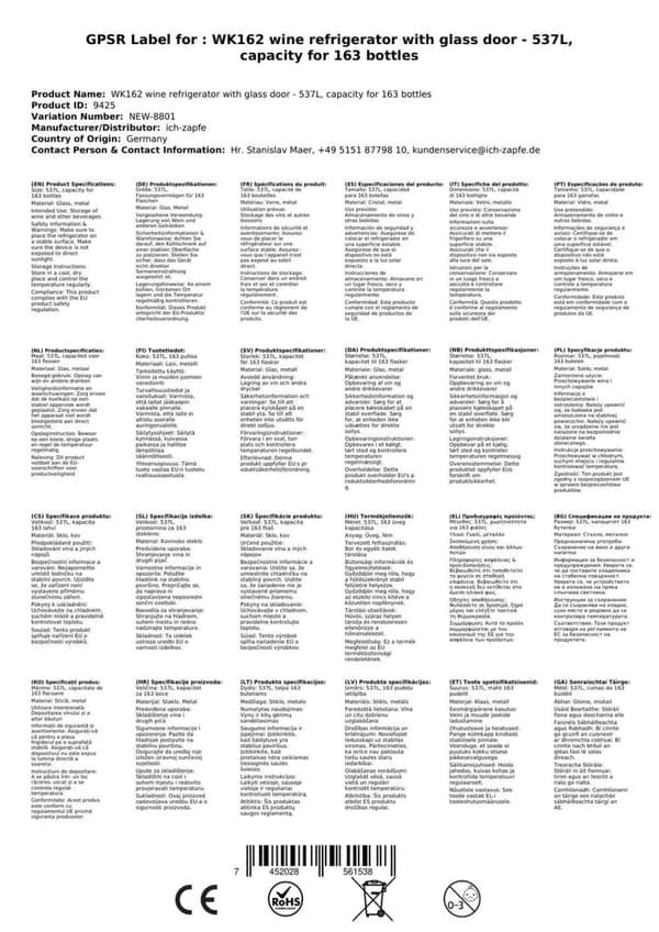 CV 450 PV viininjäähdytin
