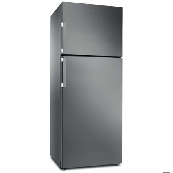 WHIRLPOOL WT70I832X 2-dörrars kyl - Toppfrys - Fristående - 423 liter - Grå Rostfritt stål
