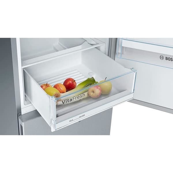 BOSCH KGV36VLEAS - Nedre frys kyl-307 L (213+94 L) - Kallbryggt - L 60 x H 186 cm - Rostfritt stål