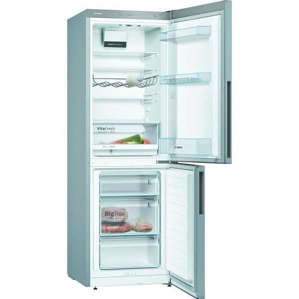 BOSCH KGV33VLEAS - Låg frys kyl - 288L (194+94) - Kallfläkt - L 60cm x H 176cm - Rostfritt stål
