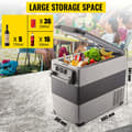 Miniatyrbild 3 av 9: 35L 60W 12/24V DC 110-240V AC bärbar bil/hem kylskåp med kompressor, panel/APP kontroll, stort utrymme, effektiv kylning, lågt brus