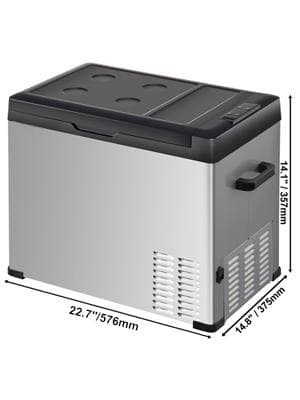 30L 60W 12/24V DC 110-240V AC bärbart kylskåp med digital panel, effektiv kompressorkylning, humaniserad design, bred applikation