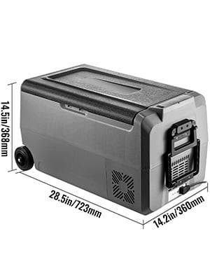36L 45W 12/24V DC 100-240V AC bärbart bil- och hemkylskåp med kompressor, dubbelzon, APP-kontroll, med bilbatteriskydd