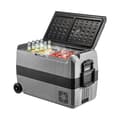 Miniatyrbild 1 av 8: 36L 45W 12/24V DC 100-240V AC bärbart bil- och hemkylskåp med kompressor, dubbelzon, APP-kontroll, med bilbatteriskydd