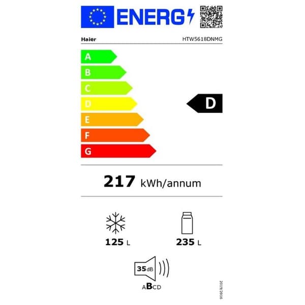 HAIER Bottenfryskylskåp HTW5618DNMG