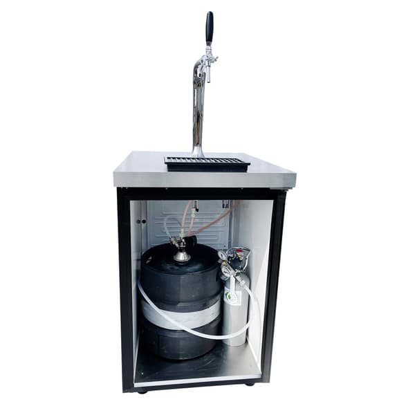 Komplet sæt - ølkøleskab op til 50L tønder (ølstang) - inkl. Elegant søjle og kompensator hane, KEG:KeyKeg